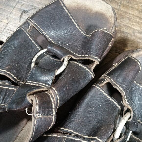 Doc Martens Mens 8 Sandals Fisherman Vintage Shoes England Buckle Leather *READ main image 15